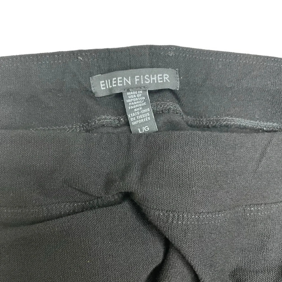 Eileen Fisher Stretch Crepe Slim Ankle Pant in Black Size Large - Picture 9 of 12